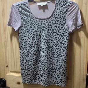 Cheetah Loft Top Gray